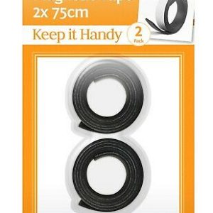 2 black colored magnetic tapes