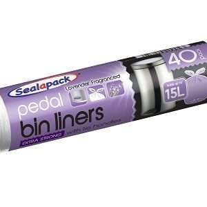violet colored roll on which pedal binliners is printed