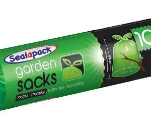 gren coloured strip containing garden sacks